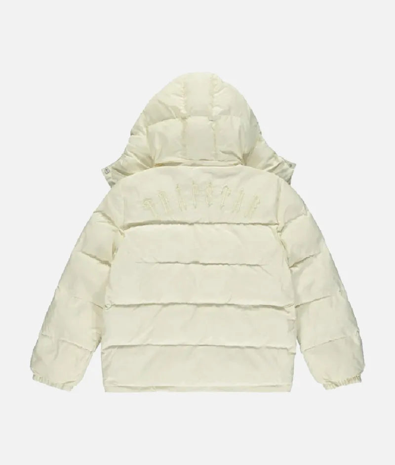 Trapstar Decoded Cream Hooded Puffer Jacket