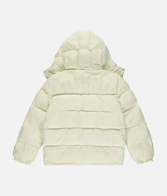 Trapstar Decoded Cream Hooded Puffer Jacket