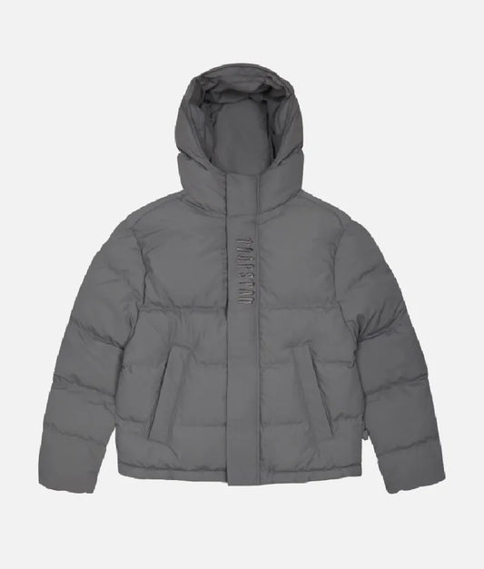 Trapstar Decoded Hooded Puffer Jacket Grey