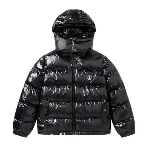 Trapstar Decoded quilted jacket, glossy black