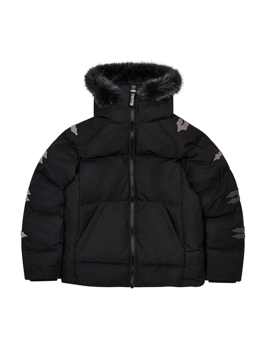 Trapstar Irongate Chenille Sleeve Puffer Jacket Black
