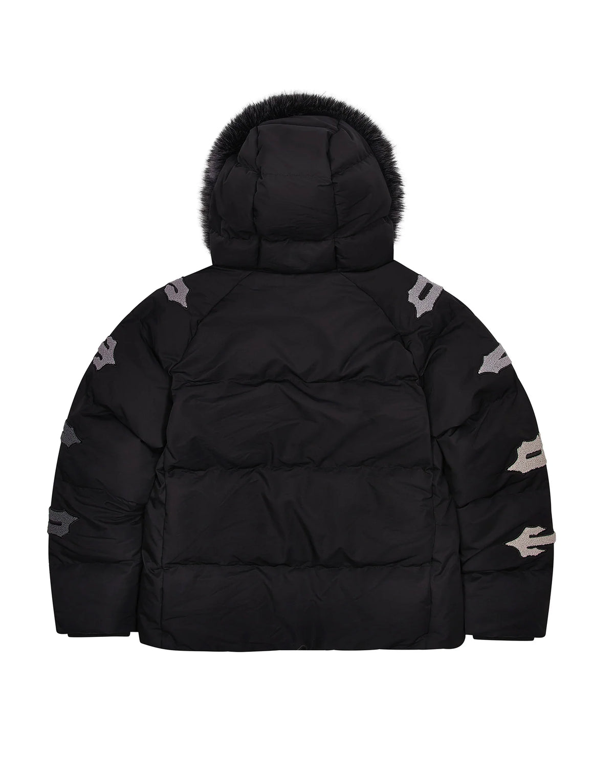 Trapstar Irongate Chenille Sleeve Puffer Jacket Black