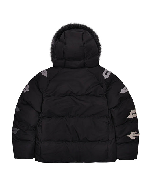 Trapstar Irongate Chenille Sleeve Puffer Jacket Black